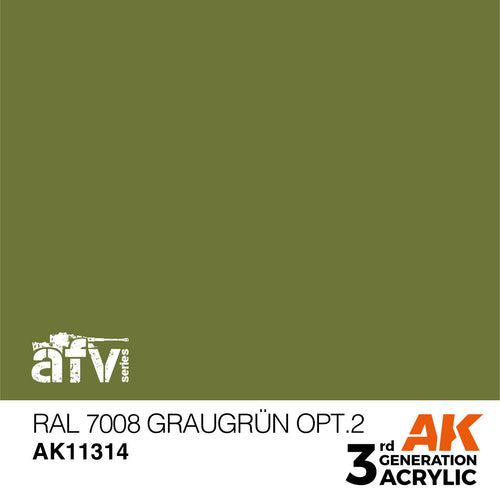 AK Interactive AFV Series RAL 7008 Graugrun Opt 2 Acrylic Paint 17ml (2)