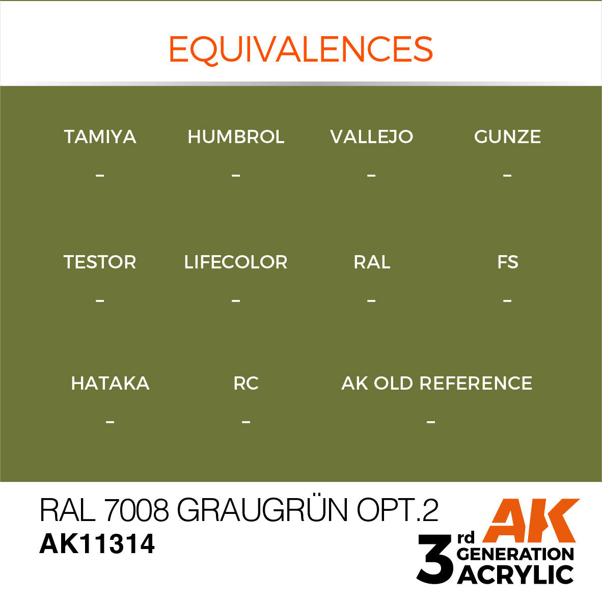 AK Interactive AFV Series RAL 7008 Graugrun Opt 2 Acrylic Paint 17ml (3)