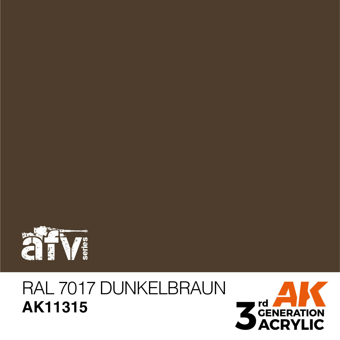 AK Interactive AFV Series RAL 7017 Dunkelbraun Acrylic Paint 17ml 3rd (2)