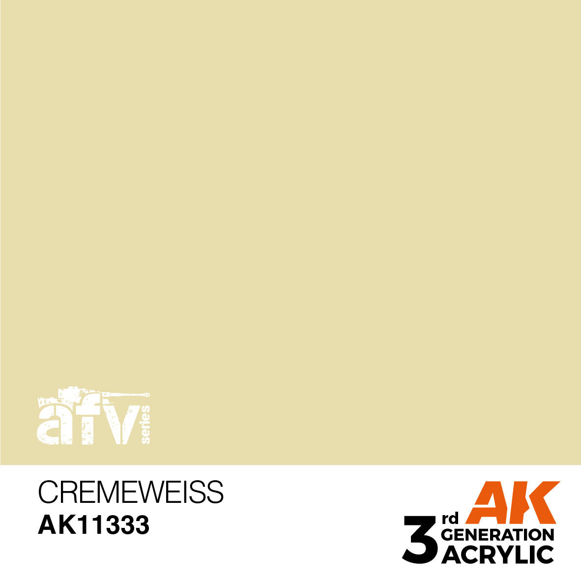 AK Interactive AFV Series Cremeweiss Acrylic Paint 17ml 3rd Generation (2)