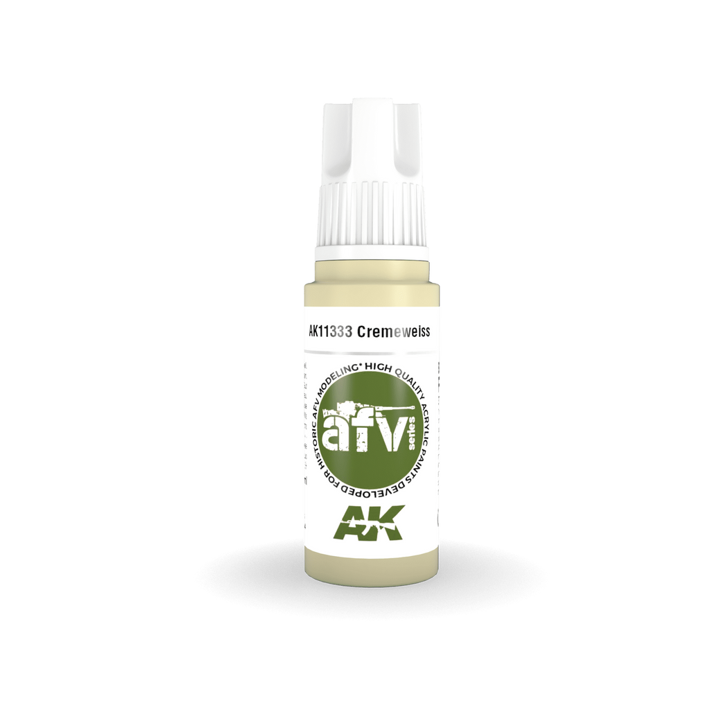 AK Interactive AFV Series Cremeweiss Acrylic Paint 17ml 3rd Generation