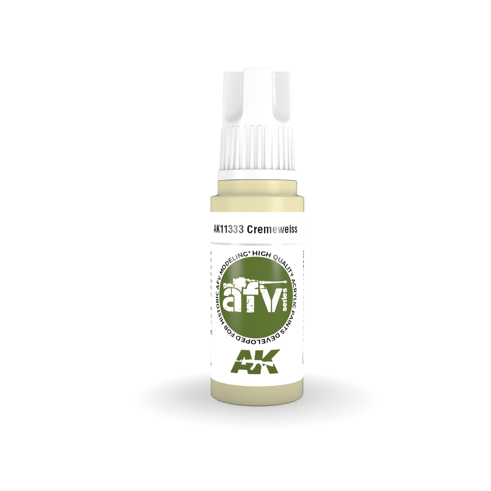 AK Interactive AFV Series Cremeweiss Acrylic Paint 17ml 3rd Generation