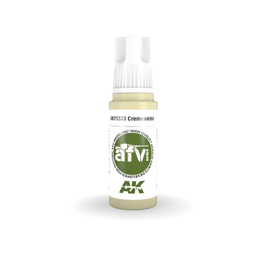 AK Interactive AFV Series Cremeweiss Acrylic Paint 17ml 3rd Generation