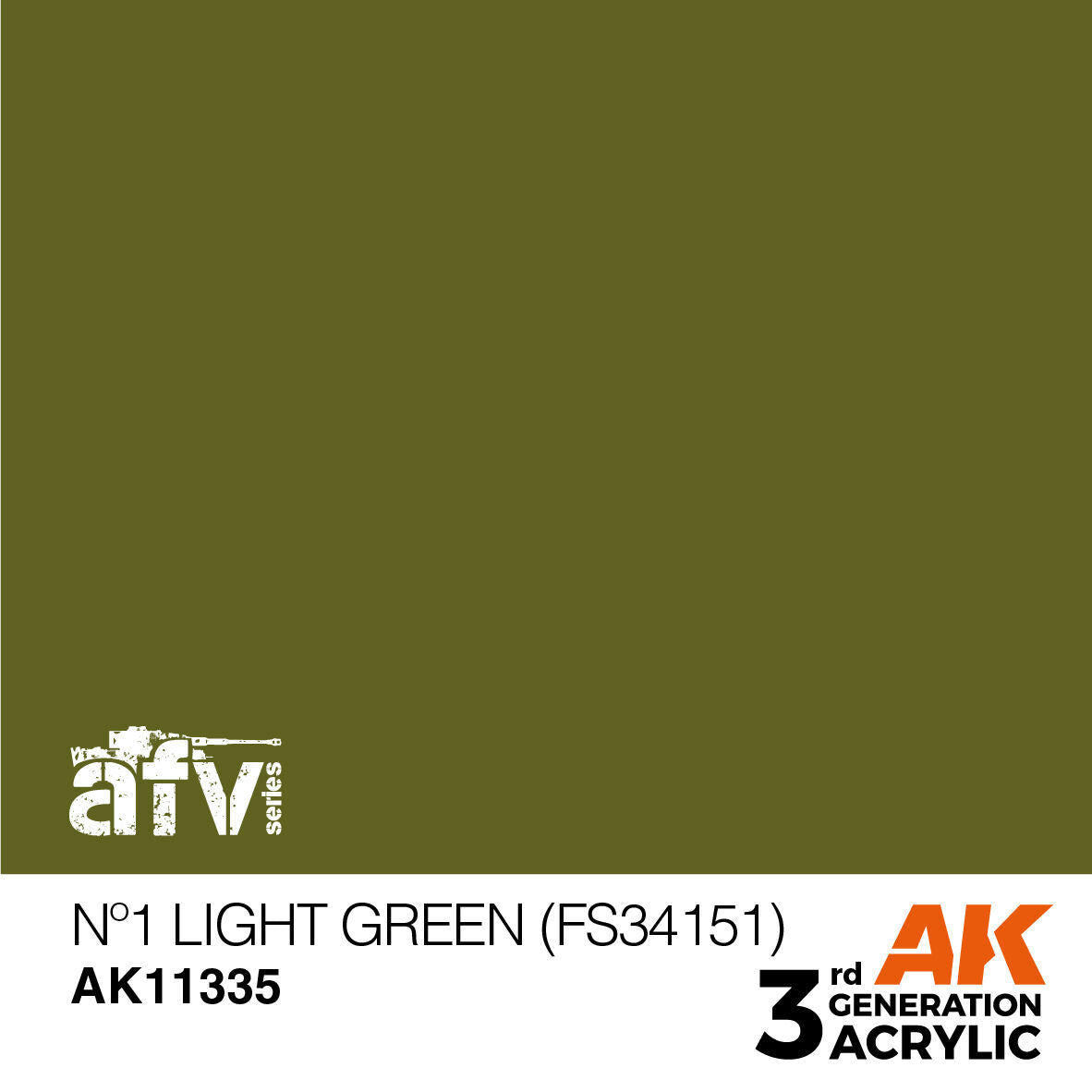 AK Interactive AFV Series No1 Light Green (FS34151) Acrylic Paint 17ml (2)