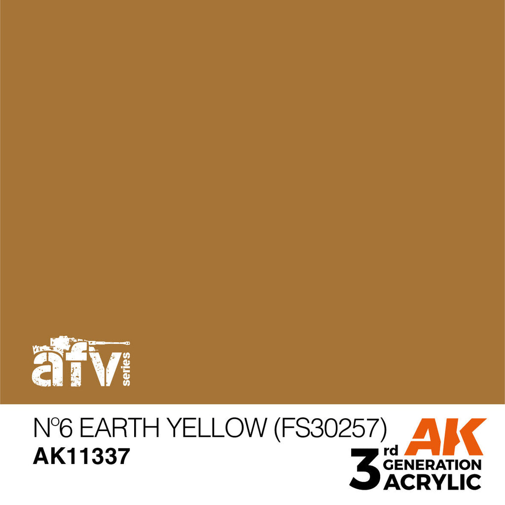 AK Interactive AFV Series No6 Earth Yellow (FS30257) Acrylic Paint (2)