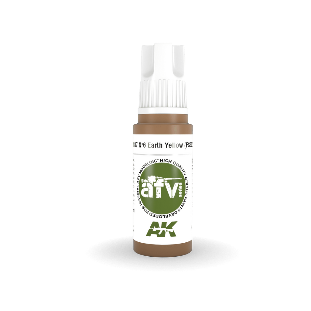AK Interactive AFV Series No6 Earth Yellow (FS30257) Acrylic Paint