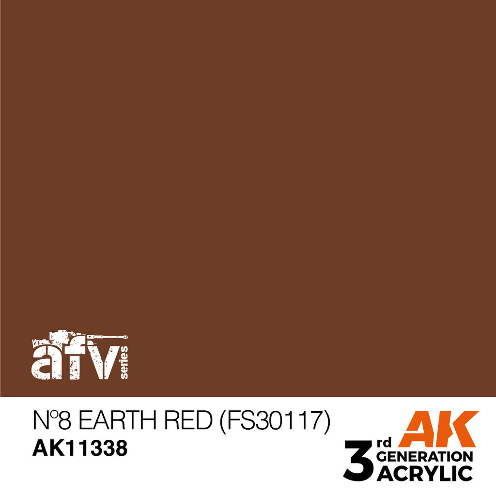 AK Interactive AFV Series No8 Earth Red (FS30117) Acrylic Paint 17ml (2)