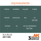 AK Interactive AK11356 AFV Series SLA Blue Acrylic Paint 17ml 3rd Generation