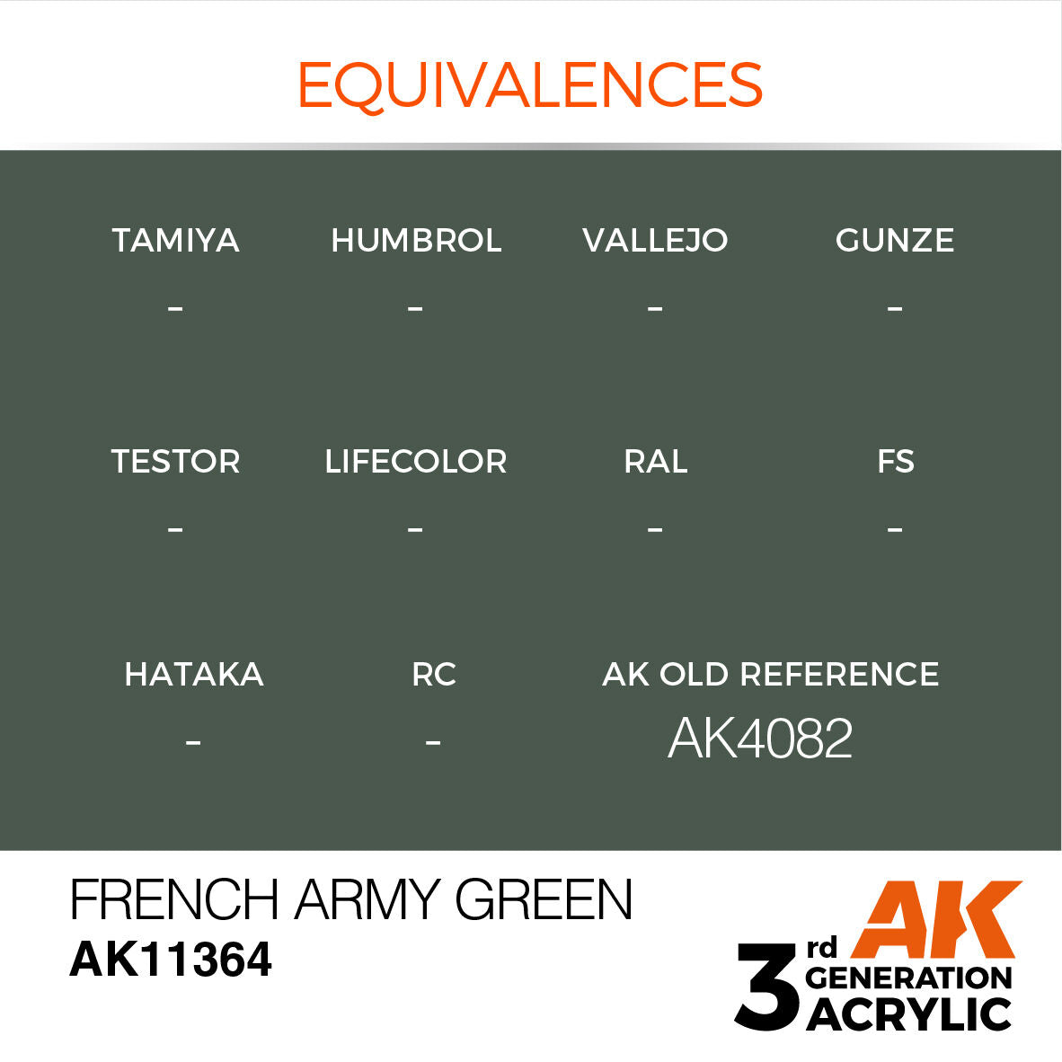AK Interactive AFV Series French Army Green Acrylic Paint 17ml 3rd (3)