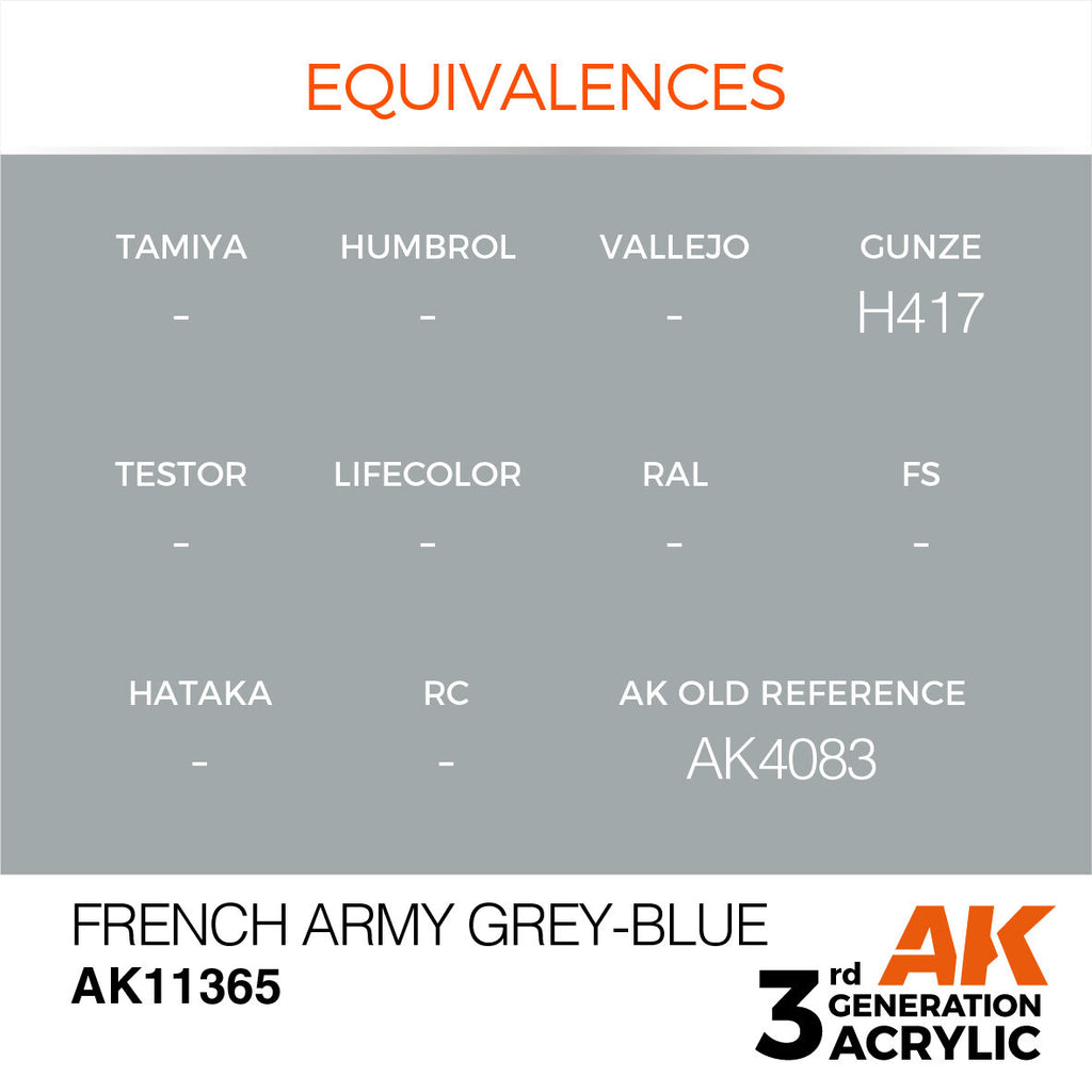 AK Interactive AFV Series French Army Grey-Blue Acrylic Paint 17ml 3rd (3)