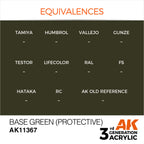 AK Interactive AFV Series Base Green (Protective) Acrylic Paint 17ml (3)