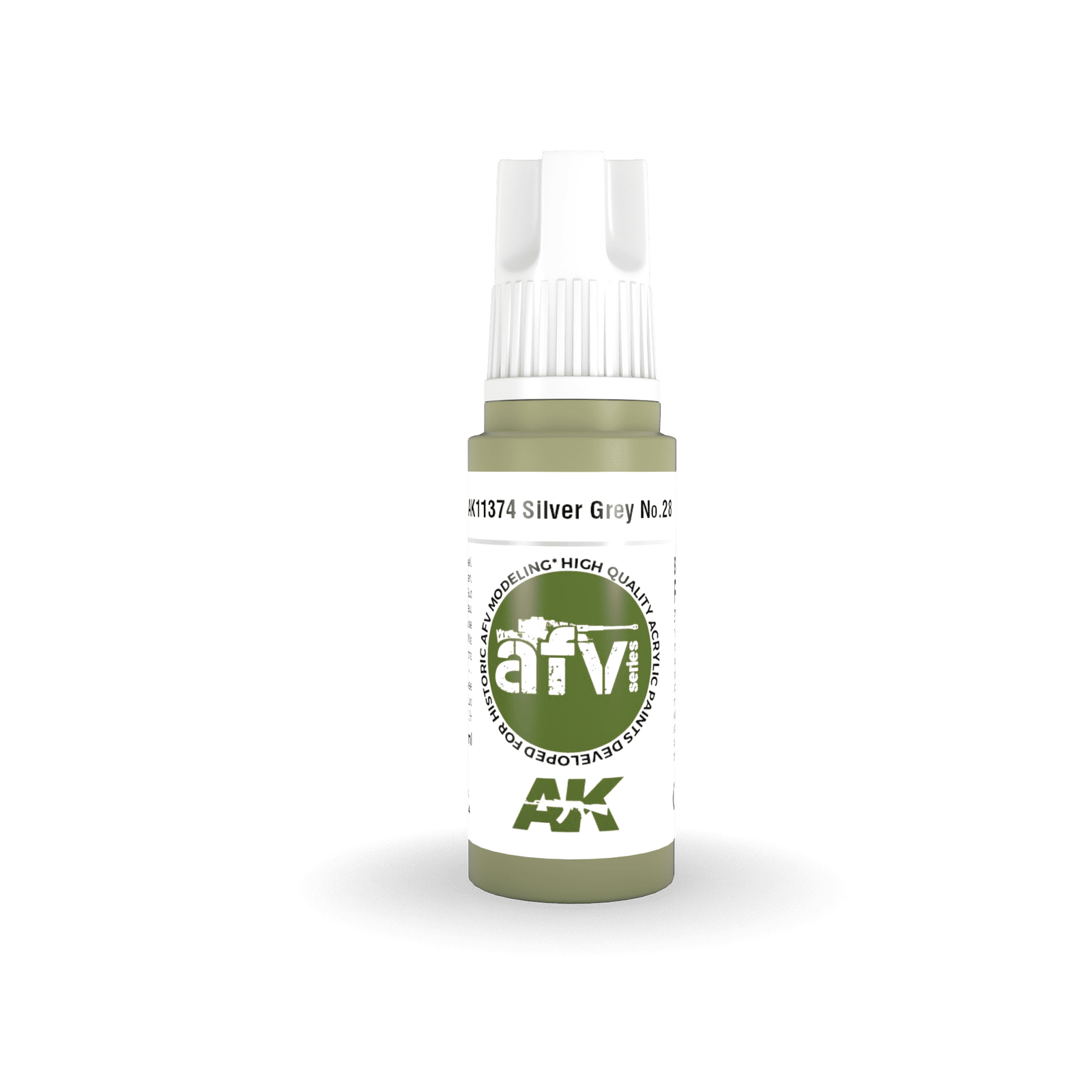 AK Interactive AFV Series Silver Grey No28 Acrylic Paint 17ml 3rd