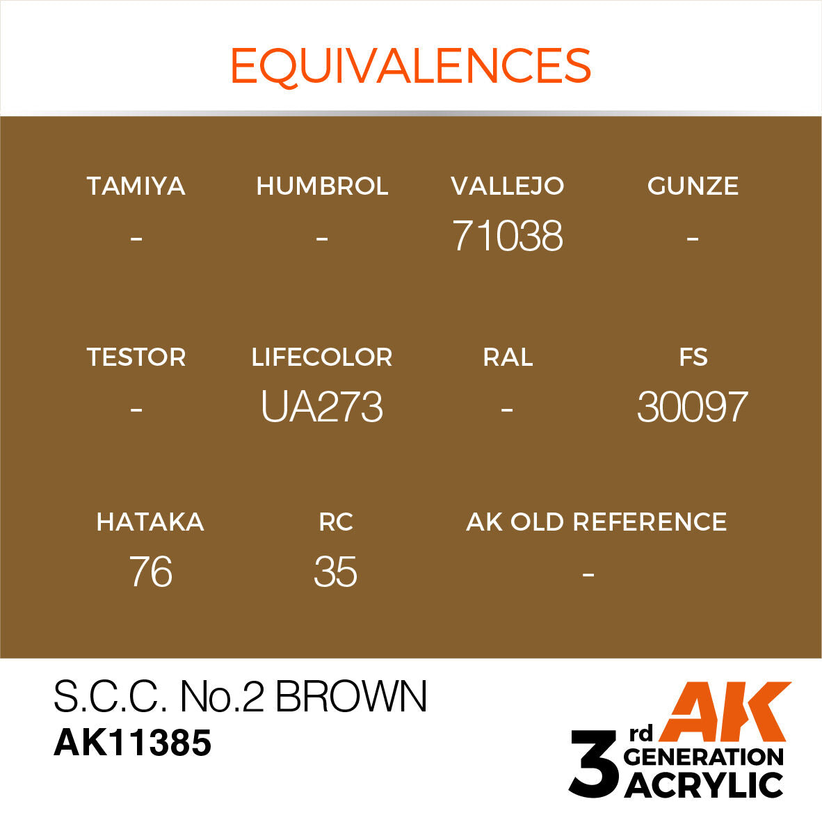 AK Interactive AFV Series SCC No2 Brown Acrylic Paint 17ml 3rd (3)