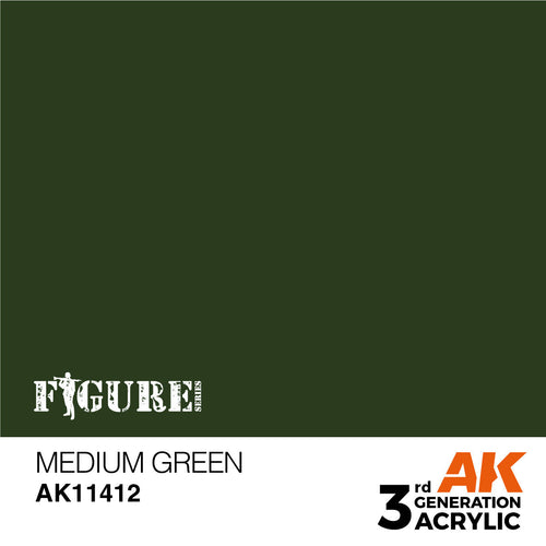 AK Interactive Figure Series Medium Green Acrylic Paint 17ml 3rd (2)