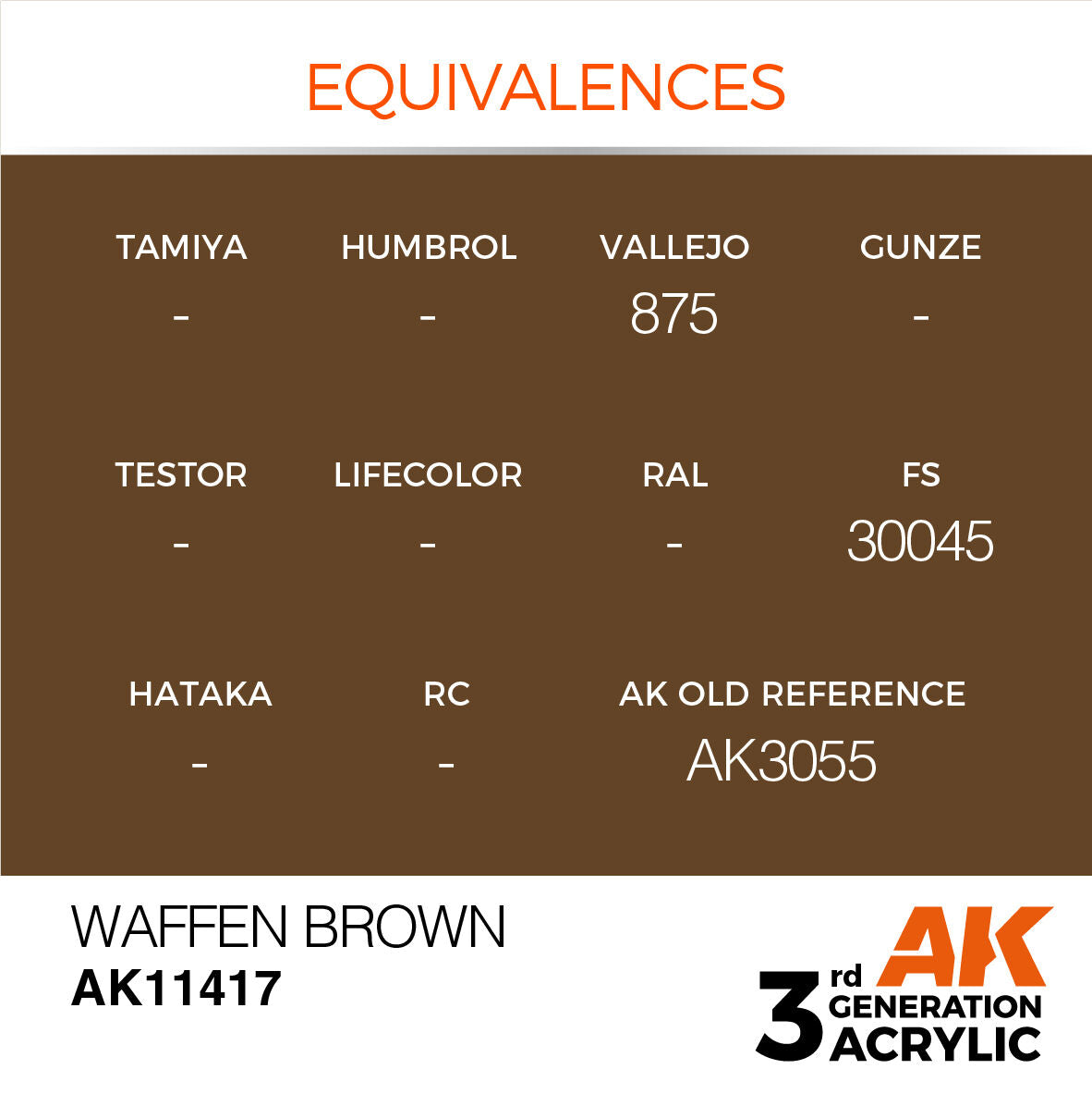 AK Interactive Figure Series Waffen Brown Acrylic Paint 17ml 3rd (3)