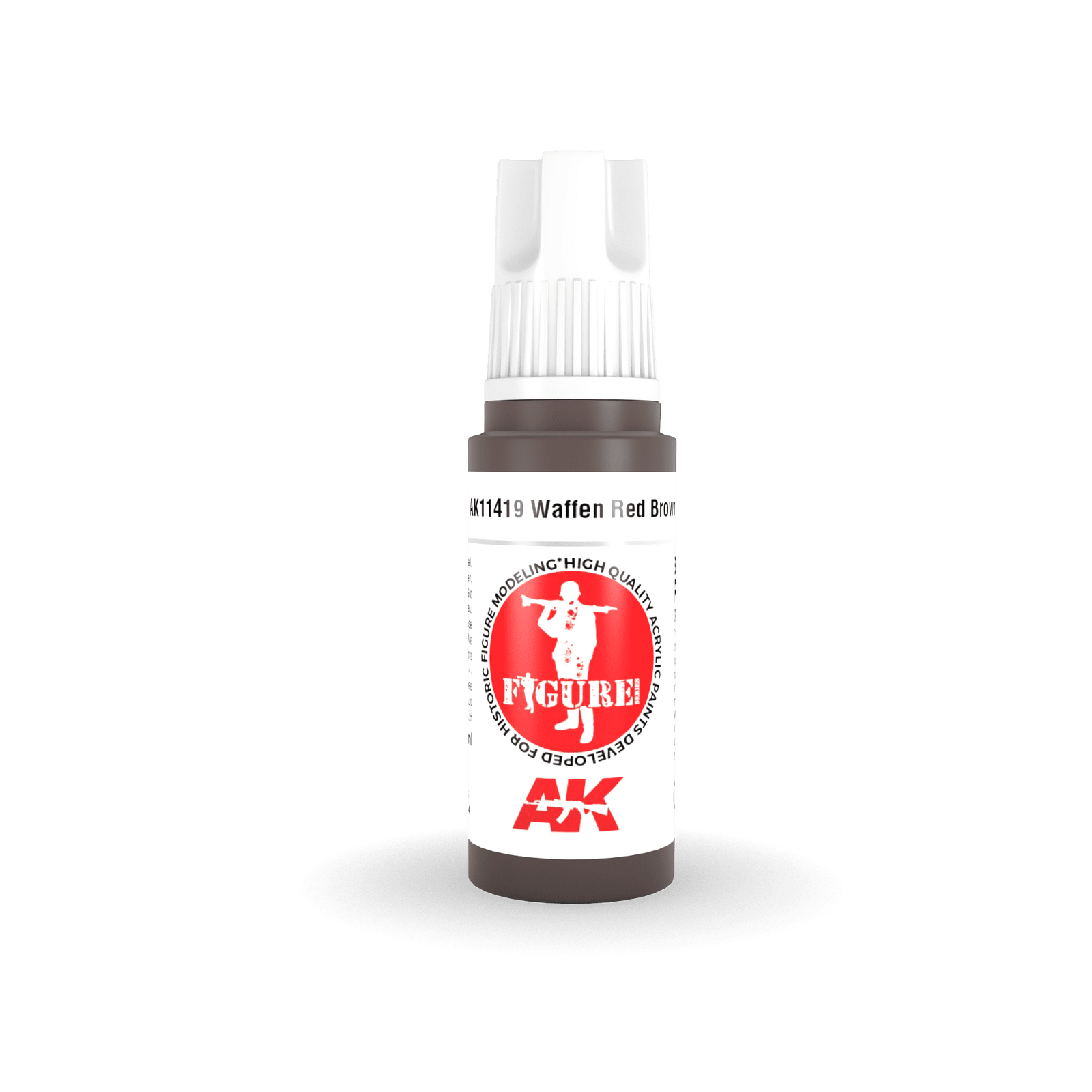 AK Interactive Figure Series Waffen Red Brown Acrylic Paint 17ml 3rd