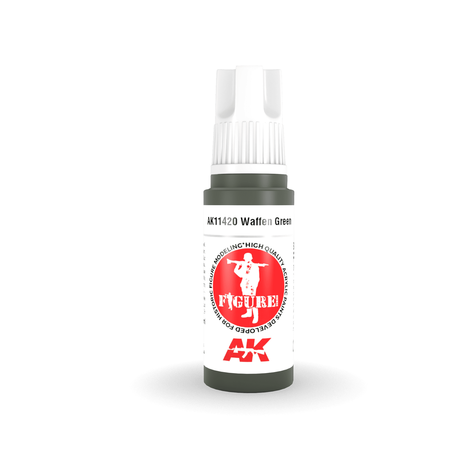 AK Interactive AK11420 Figure Series Waffen Green Acrylic Paint 17ml 3rd Generation