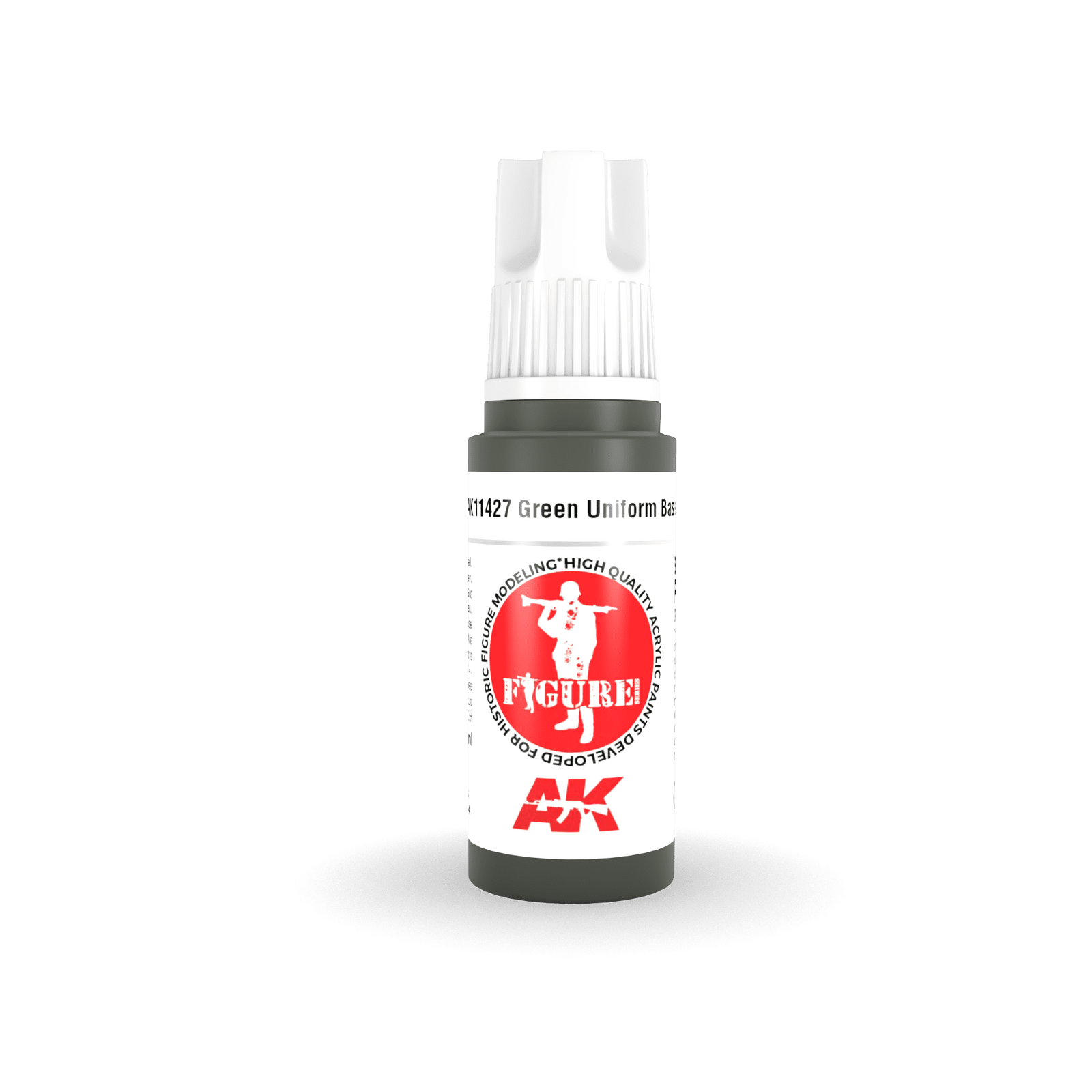 AK Interactive Figure Series Green Uniform Base Acrylic Paint 17ml 3rd
