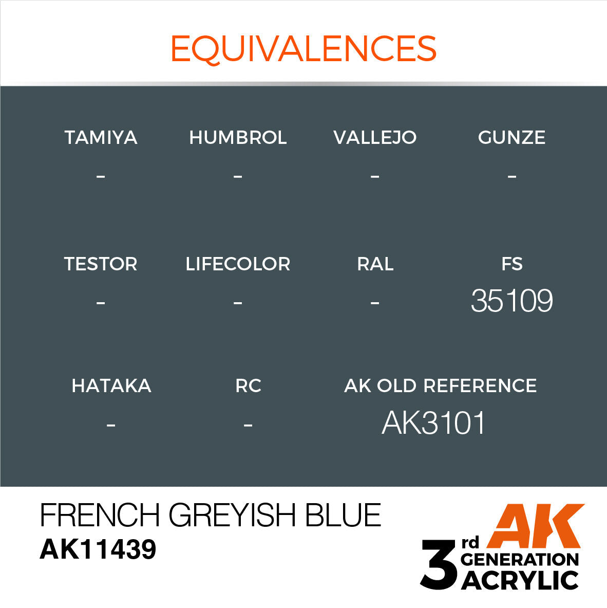 AK Interactive Figure Series French Greyish Blue Acrylic Paint 17ml (3)