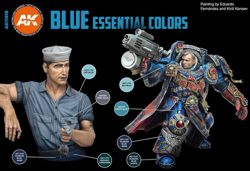 AK Interactive Blue Essential Colors Acrylic Paint Set 3rd Generation (2)