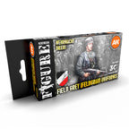 AK Interactive AK11627 Figure Series German Field Grey Uniforms Acrylic Paint Set 3rd Generation
