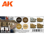 AK Interactive AK11644 AFV Series Modulation WWI British Colors Acrylic Paint Set 3rd Generation