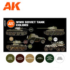 AK Interactive AK11657 AFV Series Soviet Camouflages Acrylic Paint Set 3rd Generation
