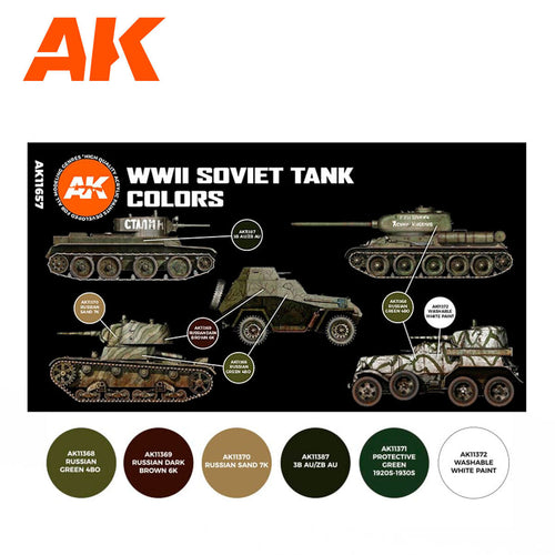 AK Interactive AFV Series Soviet Camouflages Acrylic 3rd Generation Paint Set (2)