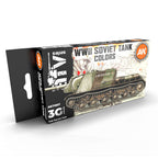 AK Interactive AK11657 AFV Series Soviet Camouflages Acrylic Paint Set 3rd Generation