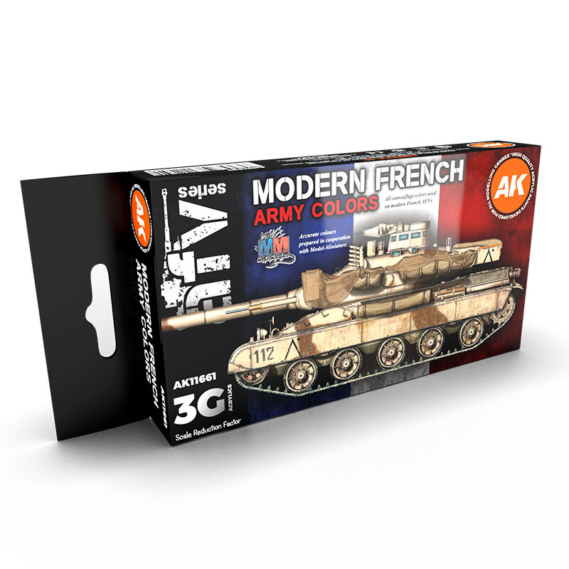 AK Interactive AK11661 AFV Series Modern French AFV Acrylic Paint Set 3rd Generation
