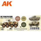 AK Interactive AK11666 AFV Series Bundeswehr Desert Colors Acrylic Paint Set 3rd Generation