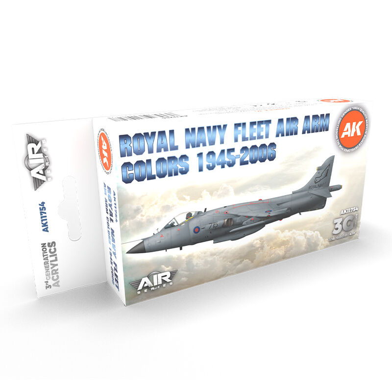 AK Interactive AK11754 Air Series RN Fleet Air Arm Aircraft Colors 1945-2010 Acrylic Paint Set 3rd Generation