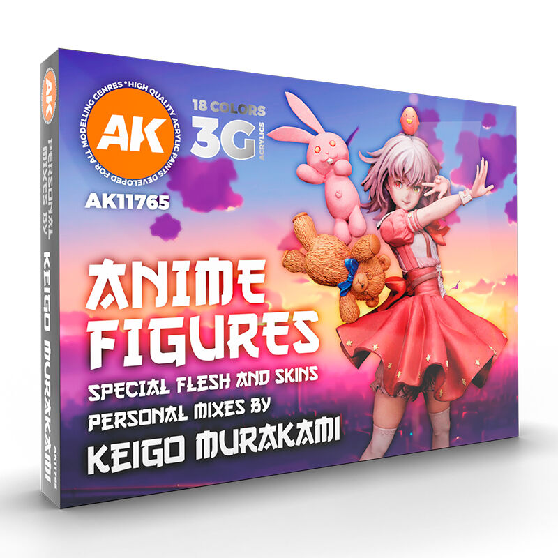 AK Interactive AK11765 Signature Set Anime Figures Special Flesh and Skins Keigo Murakami Acrylic Paint Set 3rd Generation