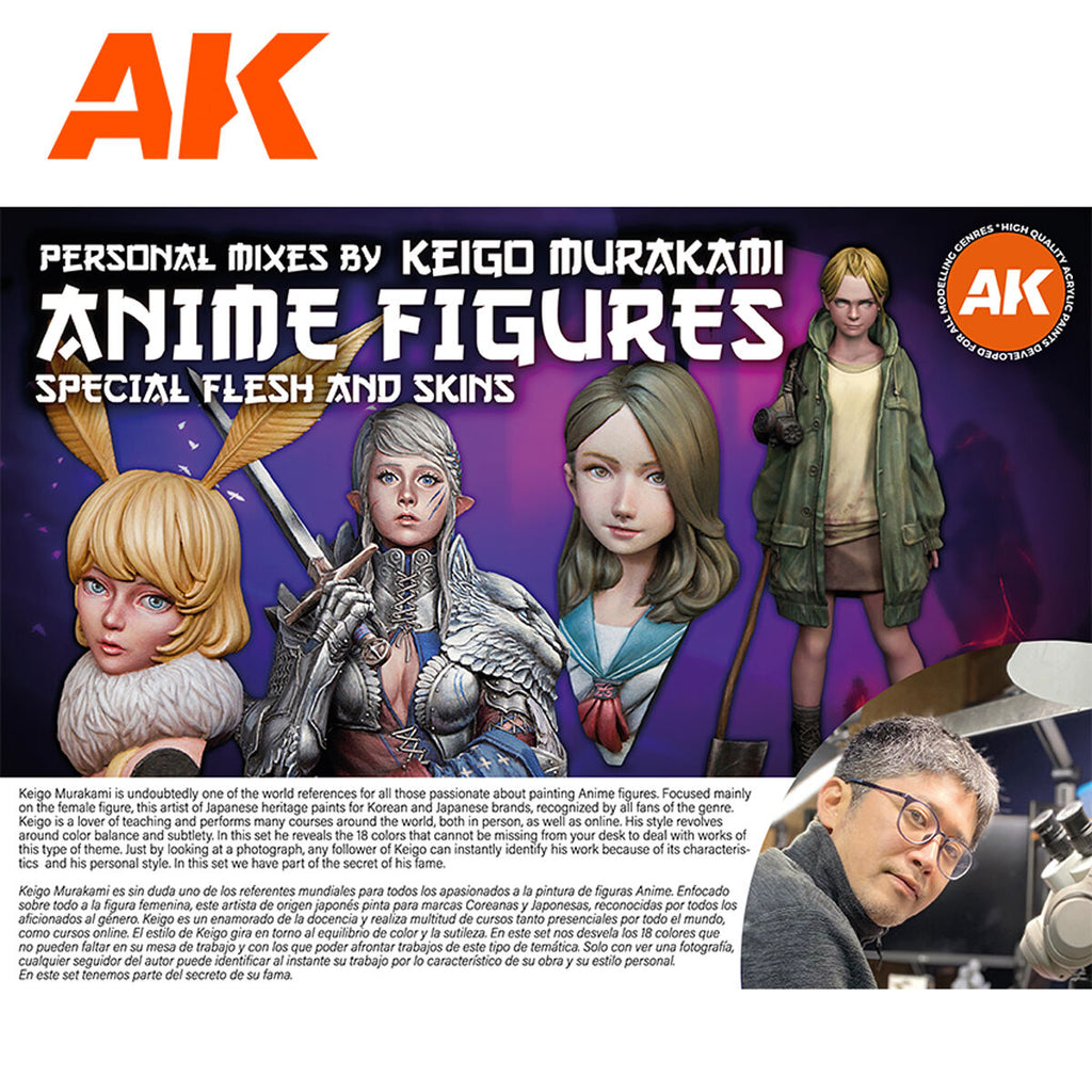 AK Interactive AK11765 Signature Set Anime Figures Special Flesh and Skins Keigo Murakami Acrylic Paint Set 3rd Generation