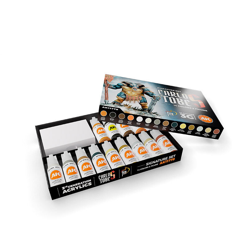 AK Interactive AK11779 Signature Set Carlos Tobes 14 Colours with Figure
