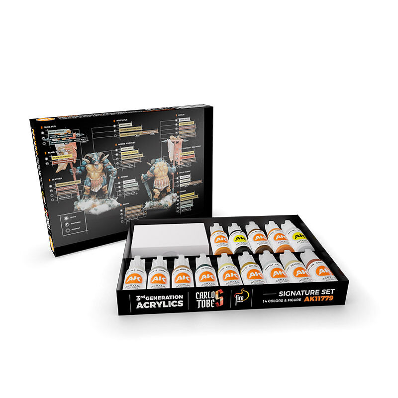 AK Interactive AK11779 Signature Set Carlos Tobes 14 Colours with Figure