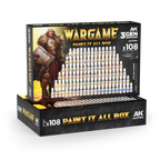 AK Interactive Wargame Paint It All Box (108 Colours) Acrylic Paint