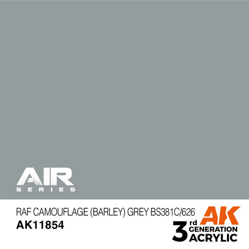 AK Interactive Air Series RAF Camouflage (Barley) Grey BS381C/626 (2)