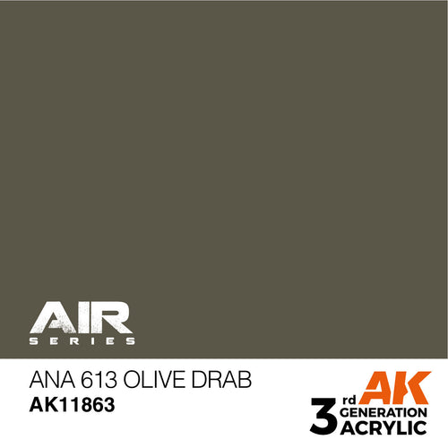 AK Interactive Air Series ANA 613 Olive Drab Acrylic Paint 17ml 3rd (2)