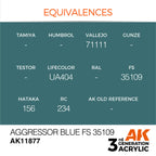 AK Interactive Air Series Aggressor Blue FS 35109 Acrylic Paint 17ml (3)