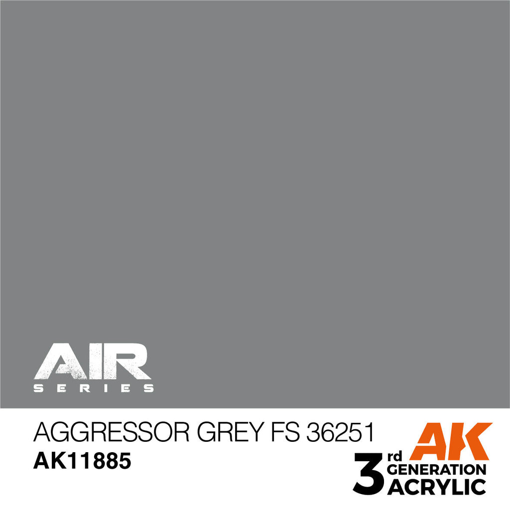 AK Interactive Air Series Aggressor Grey FS 36251 Acrylic Paint 17ml (2)