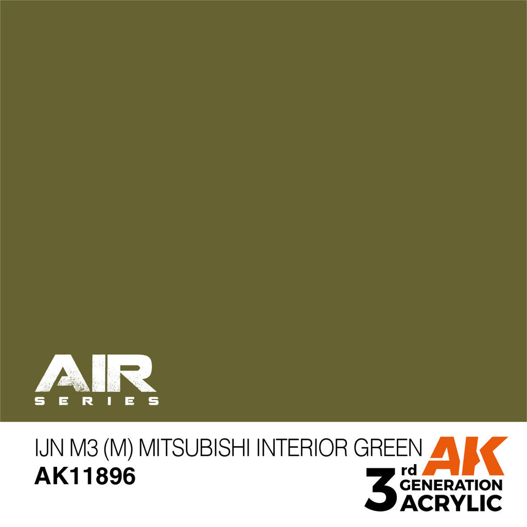 AK Interactive Air Series IJN M3 (M) Mitsubishi Interior Green Acrylic (2)