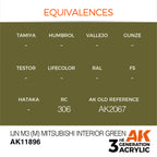 AK Interactive Air Series IJN M3 (M) Mitsubishi Interior Green Acrylic (3)