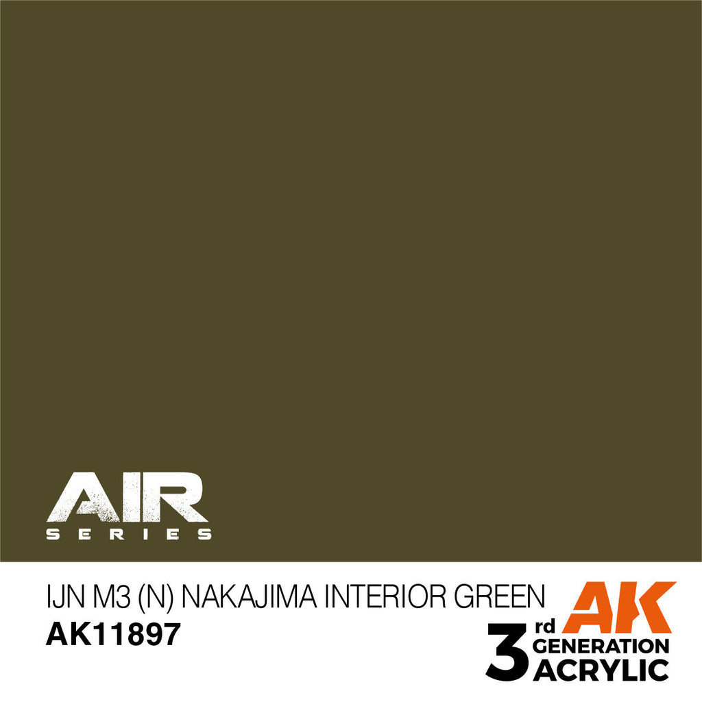 AK Interactive Air Series IJN M3 (N) Nakajima Interior Green Acrylic (2)