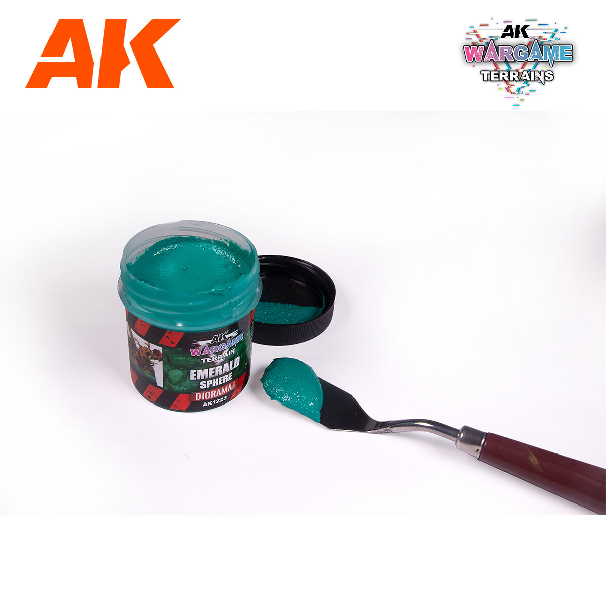 AK Interactive AK1223 Wargame Emerald Sphere Terrain Paste 100ml