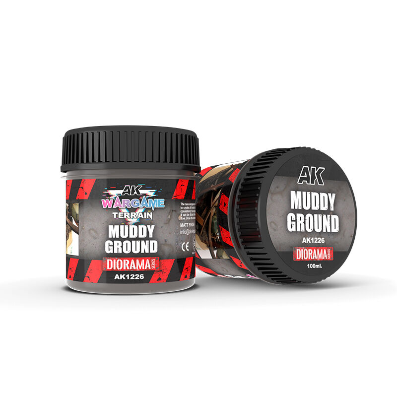 AK Interactive AK1226 Wargame Muddy Ground Terrain Paste 100ml