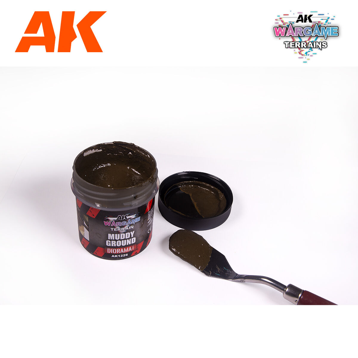 AK Interactive AK1226 Wargame Muddy Ground Terrain Paste 100ml