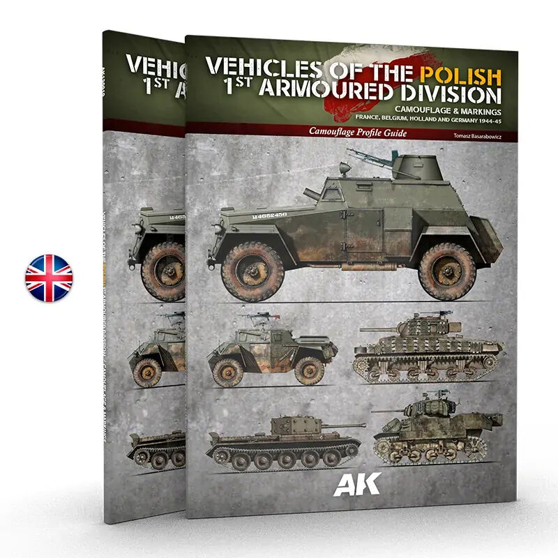 AK Interactive AK130010 Book Vehicles of the Polish 1st Armoured Division Camouflage Profile Guide English