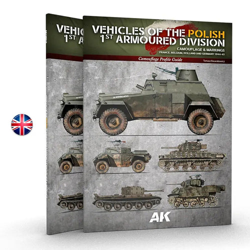 AK Interactive AK130010 Book Vehicles of the Polish 1st Armoured Division Camouflage Profile Guide English