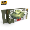 AK Interactive AK131 OLIVE DRAB COLOUR SET (8346765033709)